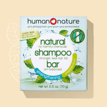 Load image into Gallery viewer, Human Nature Natural Strengthening Shampoo Bar Peppermint | Stronger Hair, Less Hair Fall
