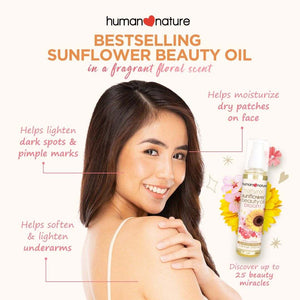Human Nature 100% Natural Sunflower Beauty Oil Bloom Lightly Scented
