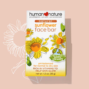 Human Nature Natural Sunflower Face Bar | pH-Balanced, Rich In Vitamins to Help Skin Glow 35g