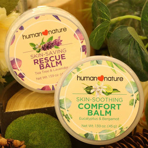 Human Nature Wellness Balm: Rescue (Tea Tree & Lavender) and Comfort (Eucalyptus & Bergamot)