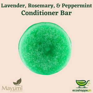 Mayumi Organics Conditioner Bar With Lavender, Rosemary, & Peppermint (LRP) Scent | Silicone-Free, Sulfate-Free CG-Friendly 60g