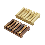 Bamboo Soap Dish Wooden Rack for Bar Storage - 1 Piece