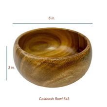 Load image into Gallery viewer, Luid Lokal Wooden Calabash Bowl
