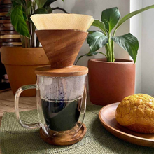 Load image into Gallery viewer, Luid Lokal Wooden Coffee Dripper With 10 Free Coffee Filters
