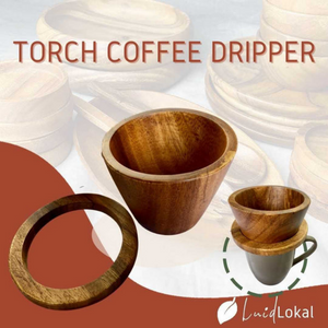 Luid Lokal Wooden Torch Coffee Dripper With 10 Free Coffee Filters