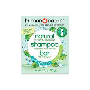 Human Nature Natural Strengthening Shampoo Bar Peppermint | Stronger Hair, Less Hair Fall
