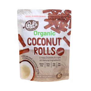 Pat’s Organic Snacks Organic Coconut Rolls Chocolate Flavor 140g