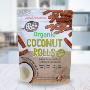 Pat’s Organic Snacks Organic Coconut Rolls Ginger & Cinnamon Flavor 140g