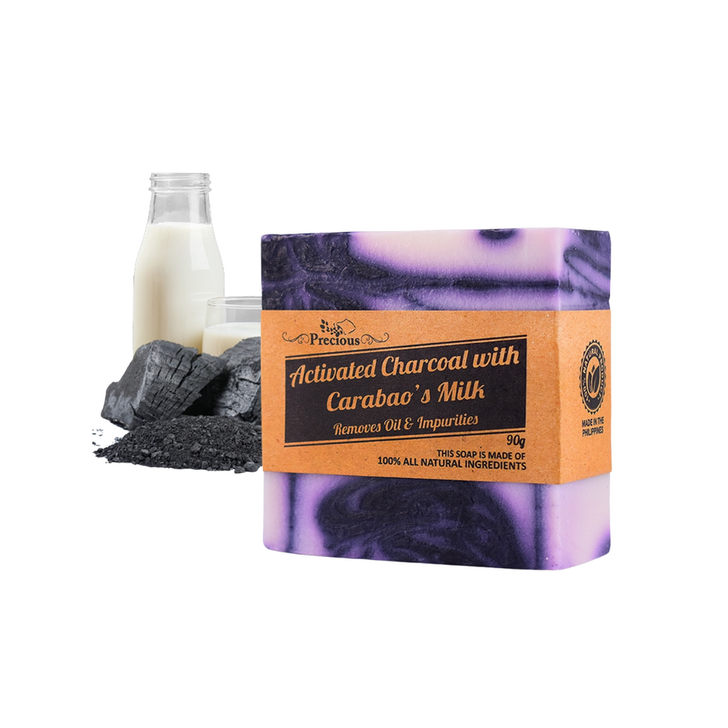 Precious 100% Natural Activated Charcoal with Carabao’s Milk Soap 90g