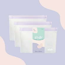 Load image into Gallery viewer, Slidr PH Reusable Stand Up Storage Bags With Double Lock Seal - Large (Pack of 3)
