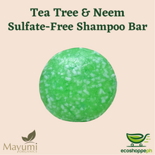 Load image into Gallery viewer, Mayumi Organics Tea Tree &amp; Neem Sulfate-Free Shampoo Bar 60g
