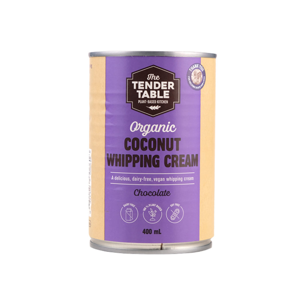 The Tender Table Organic Dairy-Free Coconut Whipping Cream Chocolate Flavor 400ml