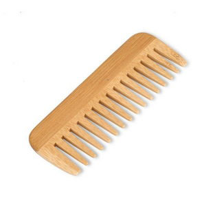 Wooden Bamboo Comb Wide Tooth Style | Eco-Friendly Comb Great for Travel, Home, and Personal Use