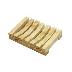 Bamboo Soap Dish Wooden Rack for Bar Storage - 1 Piece