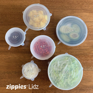 Zippies Lab Lidz Reusable Silicone Stretch Lids in Box (Set of 6)
