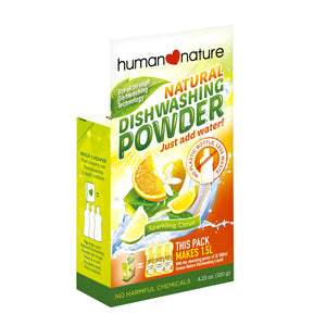 Human Nature Natural Dishwashing Powder 120g (Makes 1.5L)